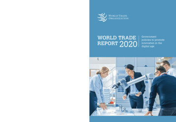 World Trade Report 2020: Government Policies To Promote .