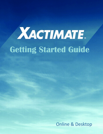 Xactimate Getting Started Guide - Xactware
