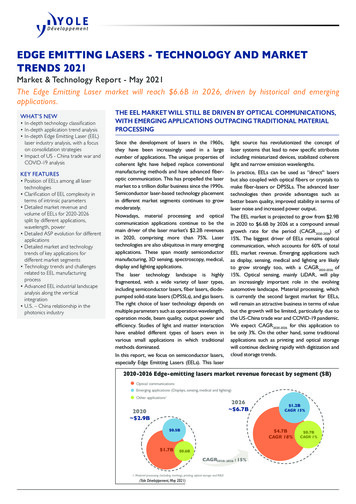 Edge Emitting Lasers - Technology And Market Trends 2021 .