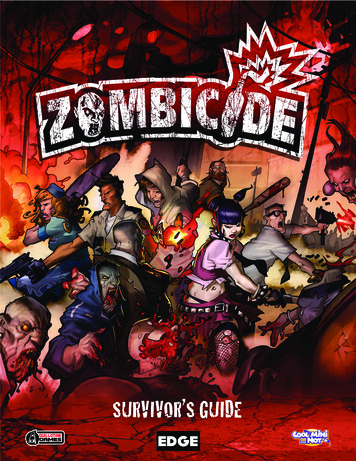 SURVIVOR’S GUIDE - A Zombie Havoc Boardgame By .