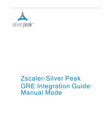 Zscaler-Silver Peak GRE Integration Guide: Manual Mode