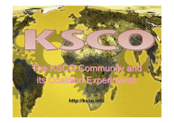 The KSCO Community And Its Coalition Experiments