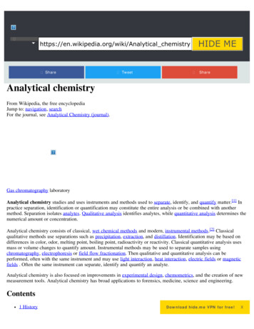 Share Tweet Share Analytical Chemistry
