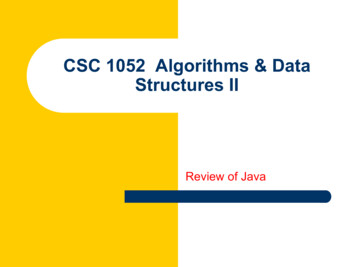 CSC 1052 Algorithms & Data Structures II