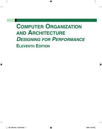 Computer Organization And ArChiteCture Designing For .