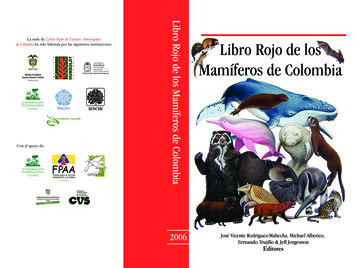 Libro Rojo De Los Mamíferos De Colombia
