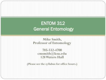 ENTOM 312 General Entomology
