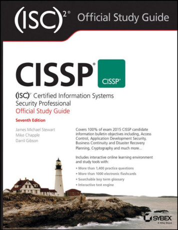 CISSP (ISC)2 Certified Information Systems Security .
