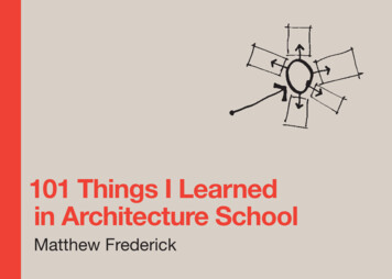 101 Things I Learned In Architecture School - Egyptarch.gov.eg