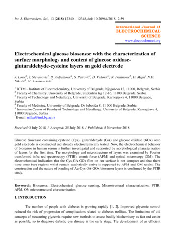 Electrochemical Glucose Biosensor With The .