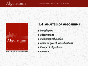 Analysis Of Algorithms - Princeton University