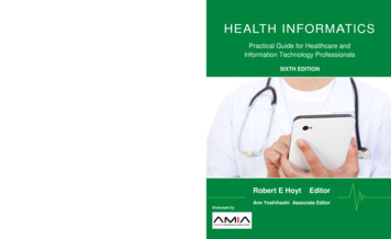 Health Informatics: Practical Guide For Healthcare And .