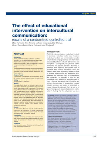 The Effect Of Educational Intervention On Intercultural Communication