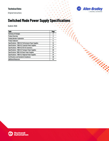 Switched Mode Power Supply Specifications Technical Data