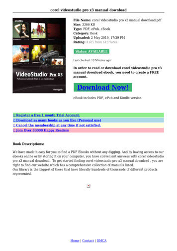 Corel Videostudio Pro X3 Manual - 1sis 