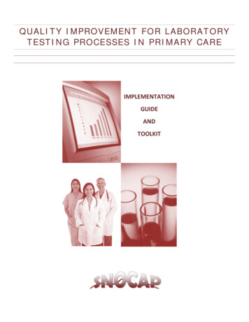Quality Improvement For Laboratory Testing Processes In Primary Care