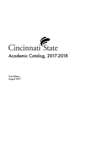 Academic Catalog, 2017-2018