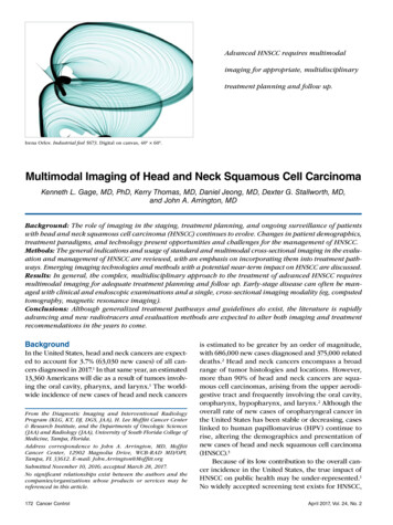 Multimodal Imaging Of Head And Neck Squamous 