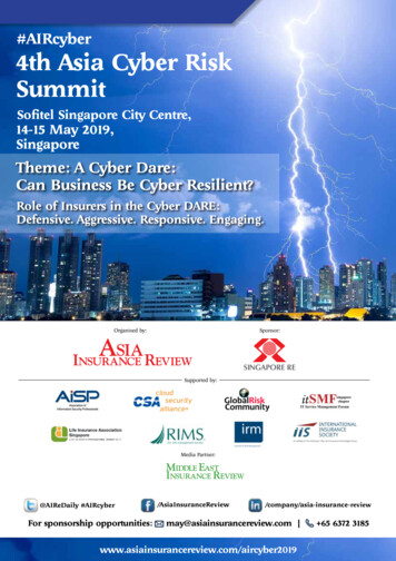 #AIRcyber 4th Asia Cyber Risk Summit - Asia Insurance Review