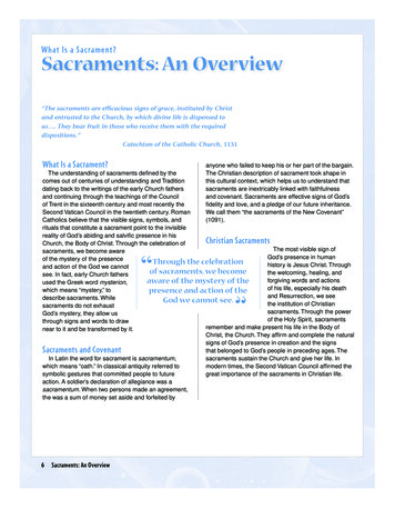 What Is A Sacrament? Sacraments: An Overview