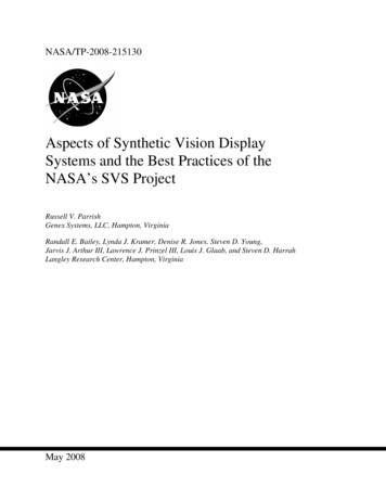 Aspects Of Synthetic Vision Display Systems And The Best Practices Of .
