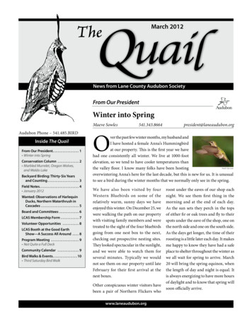 News From Lane County Audubon Society