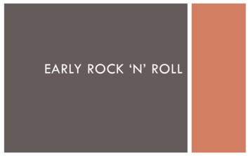 EARLY ROCK ‘N’ ROLL - University Of Washington