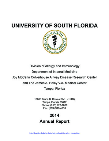 UNIVERSITY OF SOUTH FLORIDA - USF Health