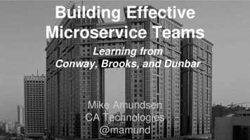 Building Effective Microservice Teams - Amundsen 