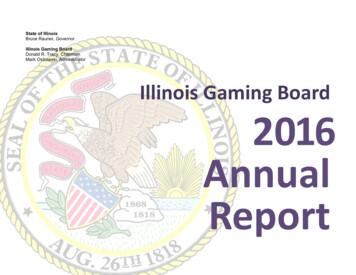Illinois Gaming Board 2016 Annual Report