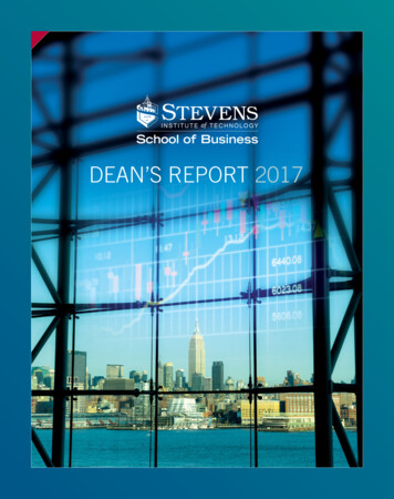 DEAN'S REPORT 2017 - Stevens Institute Of Technology