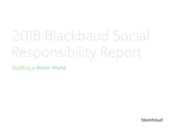 2018 Blackbaud Social Responsibility Report