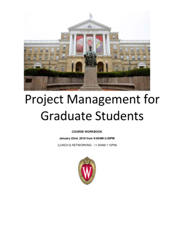 2018 Project Management For Graduate Students Course 