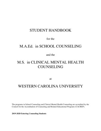 STUDENT HANDBOOK - Western Carolina University