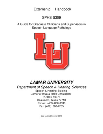 Lamar HC Extern HB 7-17-12update - Lamar University