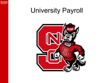 University Payroll - The Graduate School
