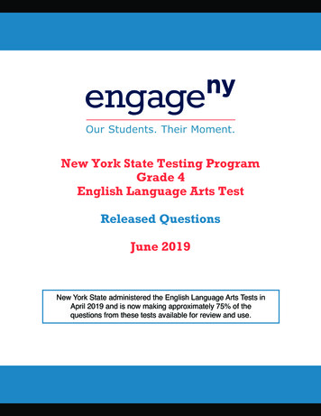 2019 Grade 4 English Language Arts Released Questions