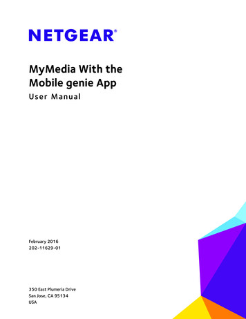 MyMedia With The Mobile Genie App User Manual