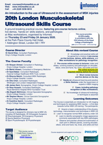 London Musculoskeletal Ultrasound Skills Course
