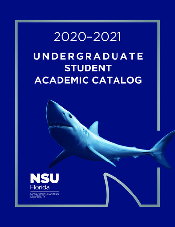 Undergraduate Student Catalog - Nova Southeastern University