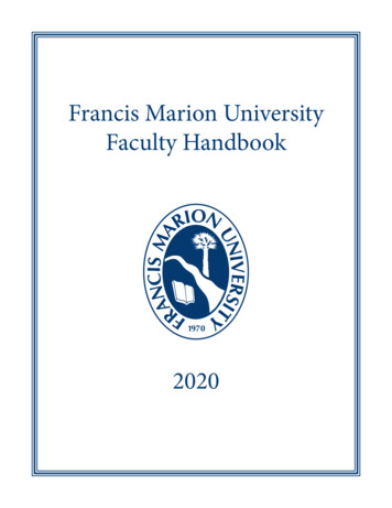 Francis Marion University Faculty Handbook