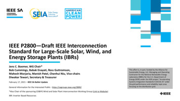 IEEE P2800—Draft IEEE Interconnection Standard For Large .