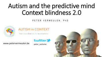 Autism And The Predictive Mind Context Blindness 2