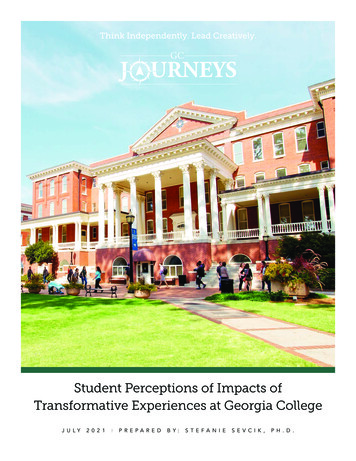 Student Perceptions Of Impacts Of Transformative .