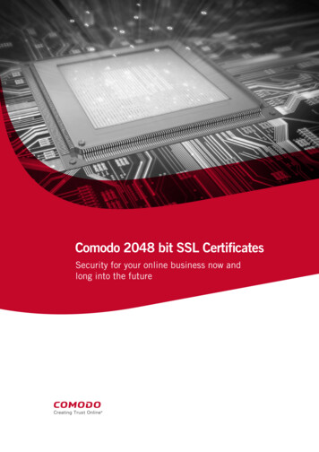 Comodo 2048 Bit SSL Certificates