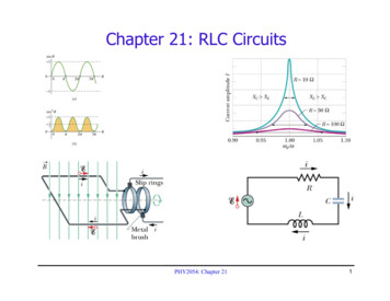 Chapter 21: RLC Circuits - Department Of Physics