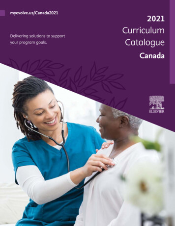 Myevolve.us/Canada2021 2021 Curriculum Catalogue