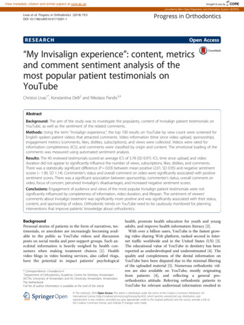 “My Invisalign Experience”: Content, Metrics And 