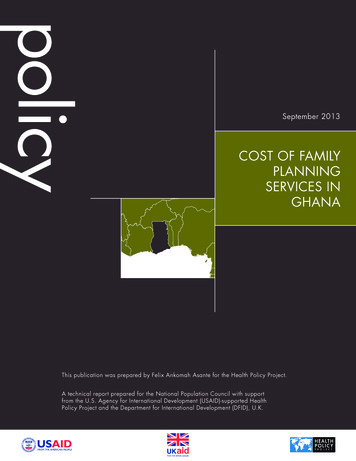 Cost Of Family Planning Services In Ghana