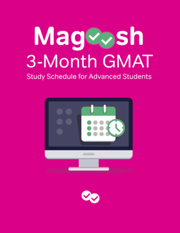 3 Month GMAT Study Schedule For Advanced Students